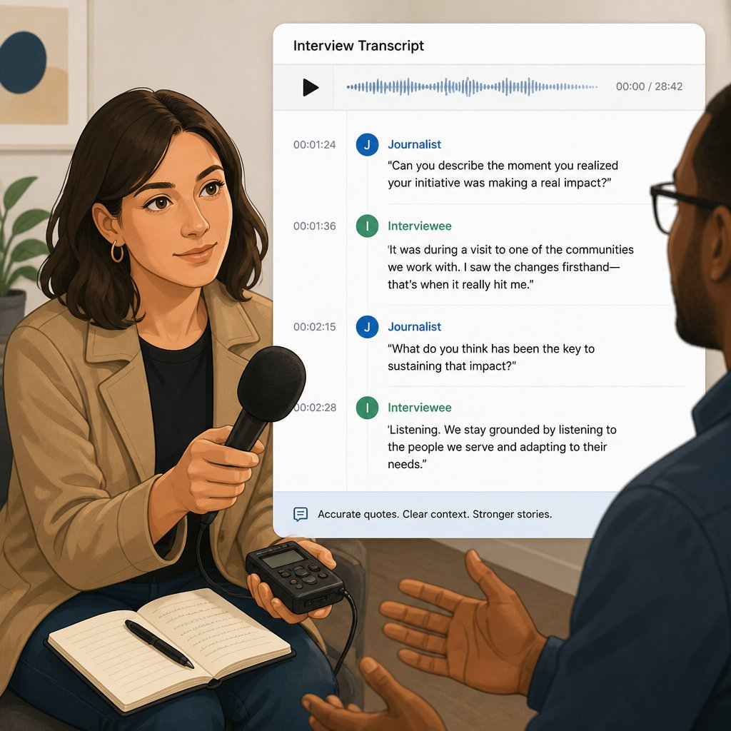 Example 2: A Journalist Transcribing Interviews