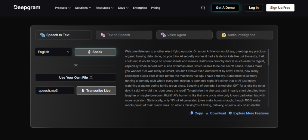 Deepgram — High Accuracy AI Transcription