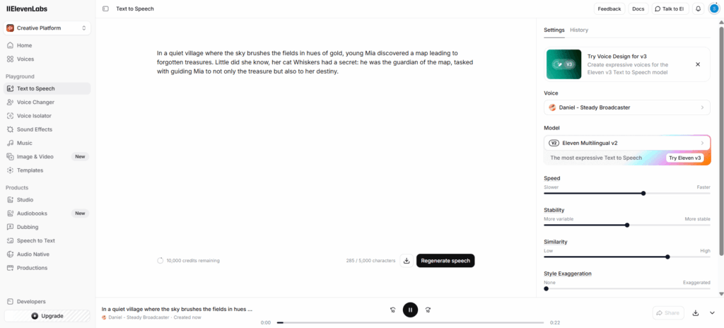 ElevenLabs – Ultra-Realistic Voice Generation