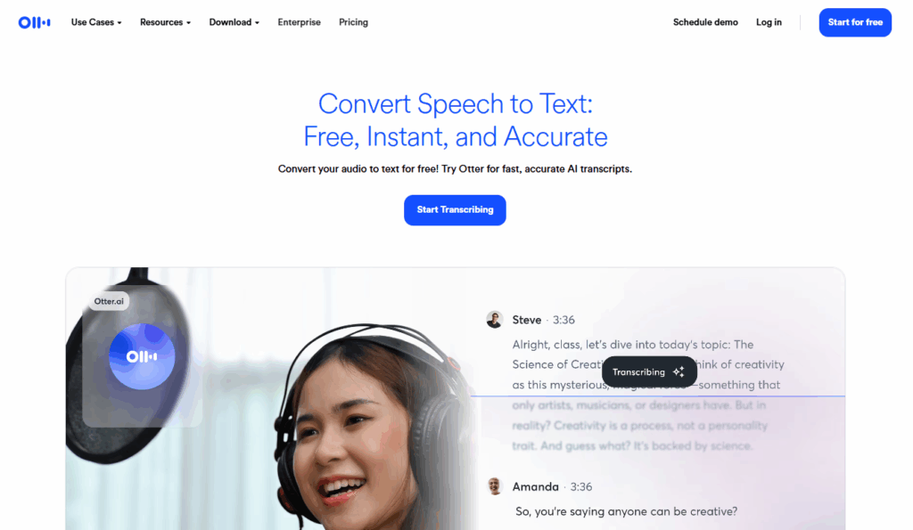Otter.ai – Real-Time Voice to Text for Collaborative Meetings