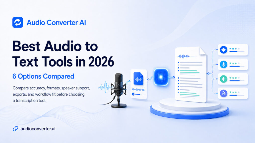 Best Audio to Text Tools in 2026: 6 Options Compared