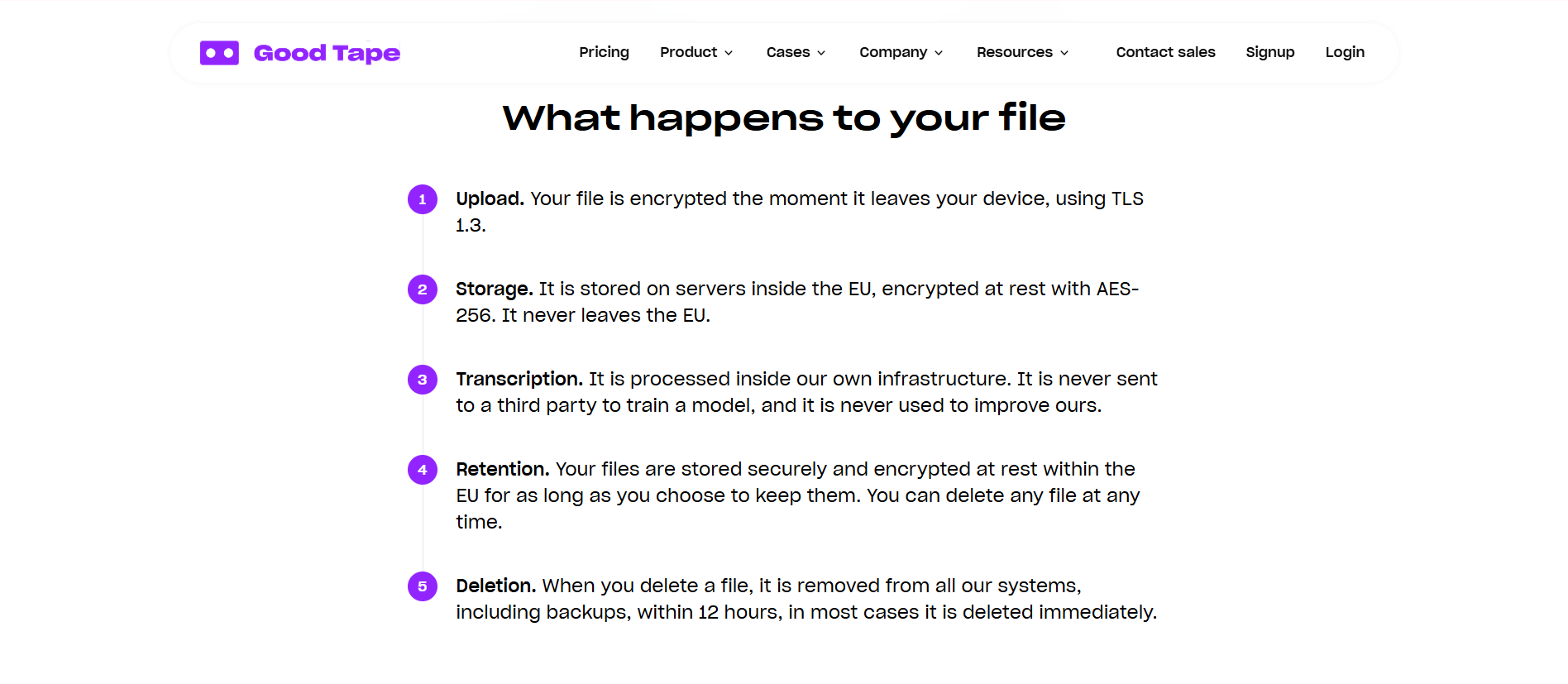 Good Tape Privacy and Security