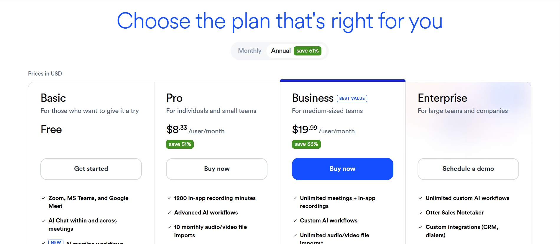 Otter.ai: Best for Live Transcription and Collaborative Notes