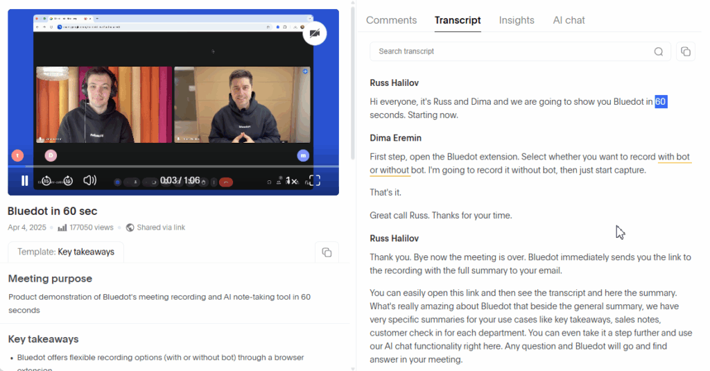 Bluedot — Best for Background Recording and Custom Notes