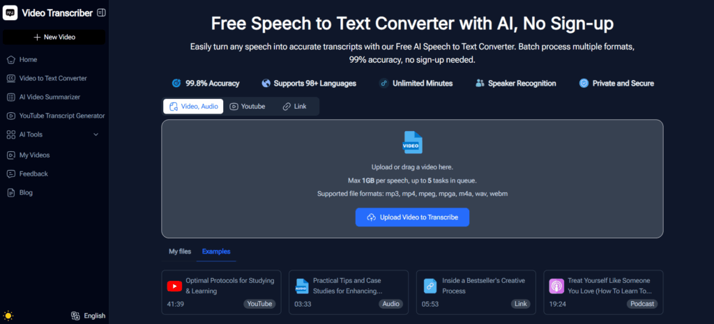 Video Transcriber AI: Video-First Transcription Expert