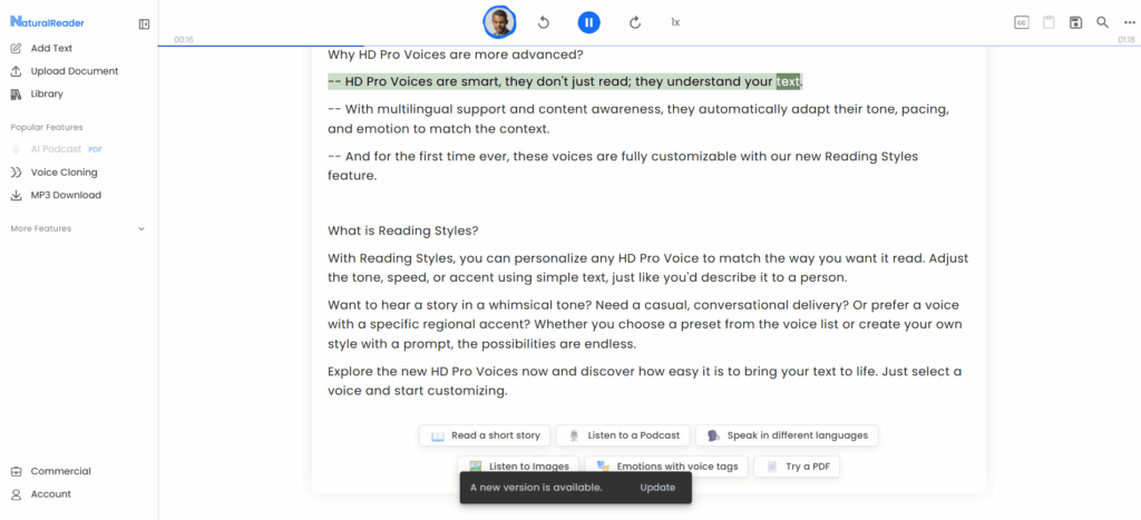 NaturalReader - Most Established Free Text to Speech Online Platform