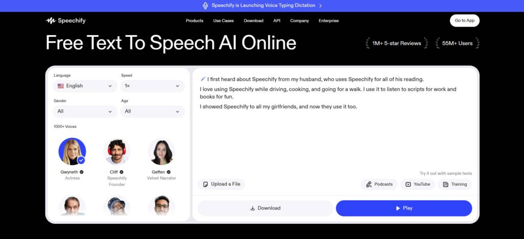 Speechify - Best for Everyday Reading