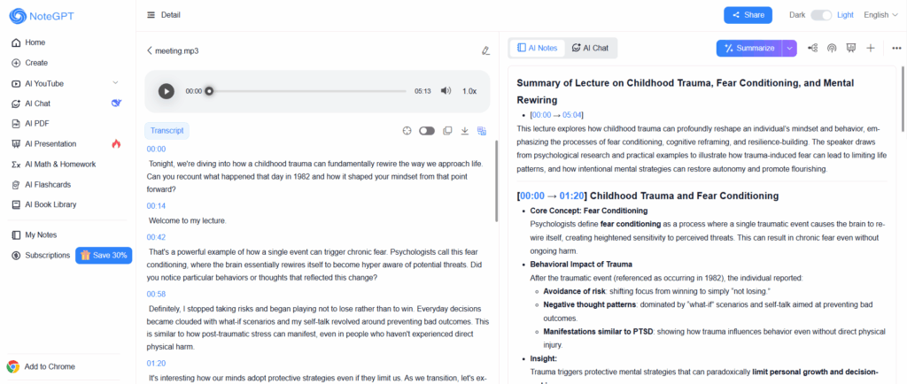 NoteGPT: Transcription + Note-Taking, Built for Productivity