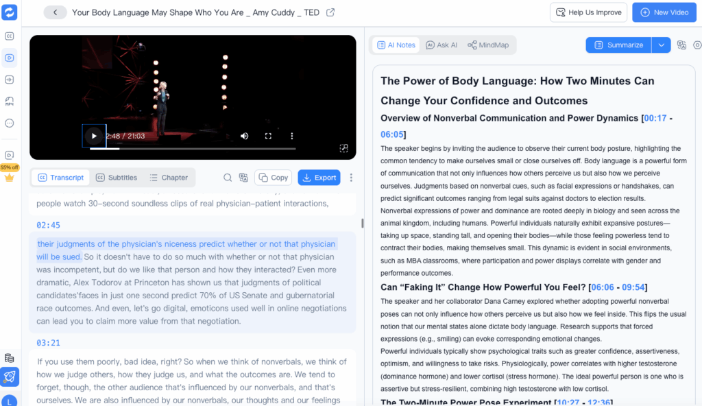 Step 4: Review and Edit Your Transcript