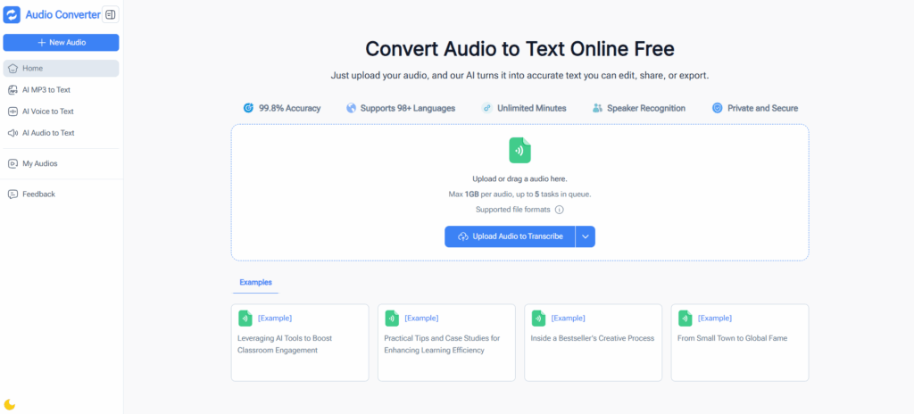 Audio Converter AI – Fast, No‑Signup Batch Transcription