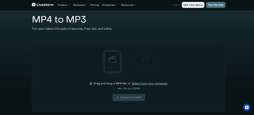 Livestorm MP4 to MP3 Converter — Best for Webinar and Meeting Audio
