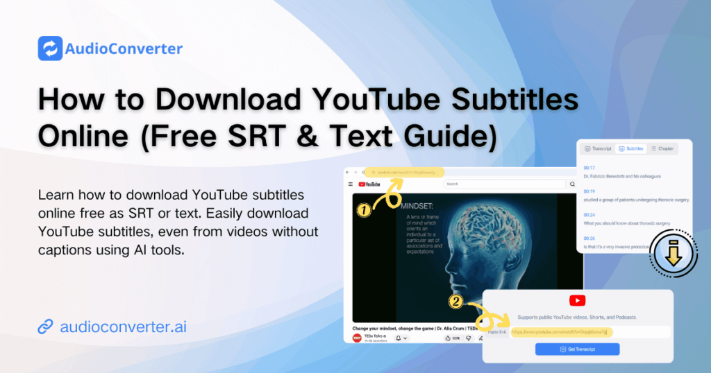 How to Download YouTube Subtitles Online (Free SRT & Text Guide)