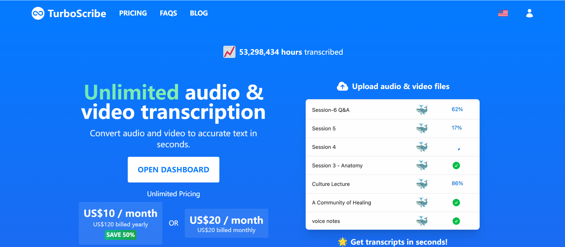 TurboScribe — Best for Long Recordings