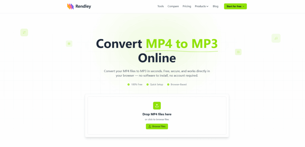 Rendley MP4 to MP3 Converter — Best for Simple Everyday Conversion