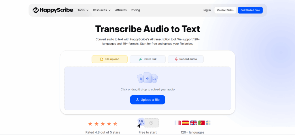 Happy Scribe: AI + Human Transcription for Precision