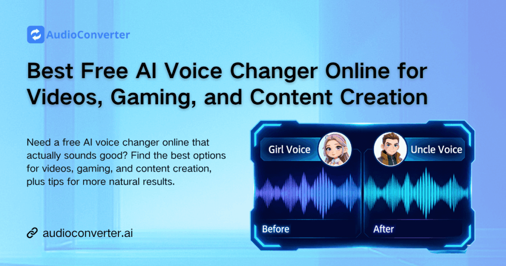 Best Free AI Voice Changer Online for Videos, Gaming, and Content Creation