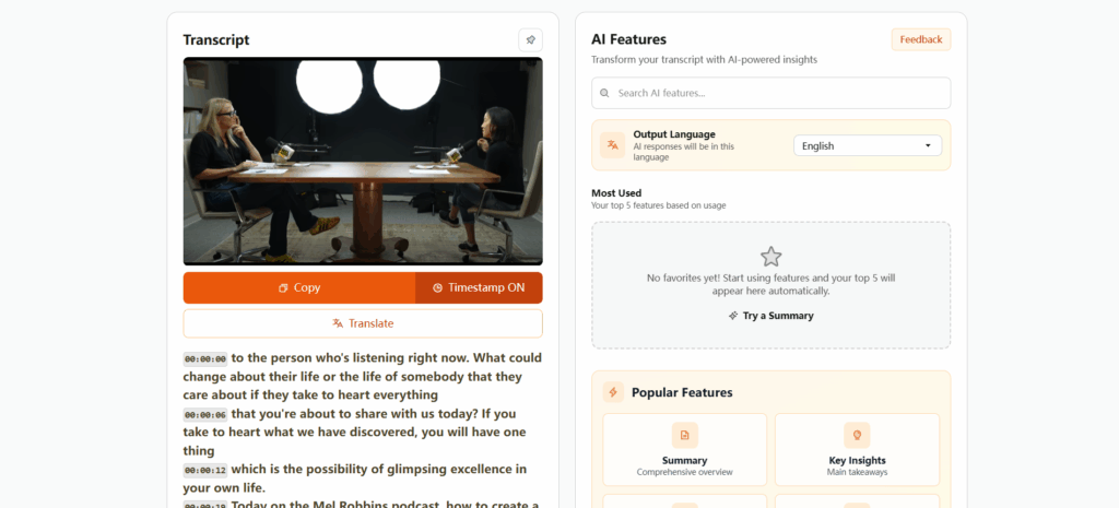 YouTubeToTranscript.com – Lightning-Fast Transcript Extraction