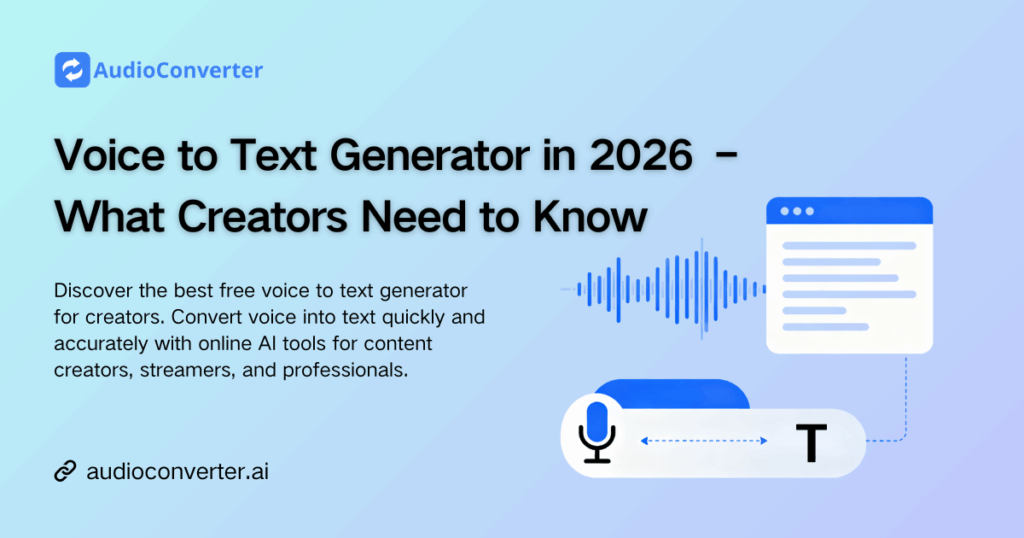 Voice to Text Generator in 2026 – What Creators Need to Know