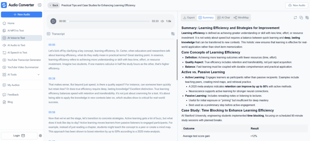 Audio Converter AI – AI-Powered Voice to Text for Long-Form Creators