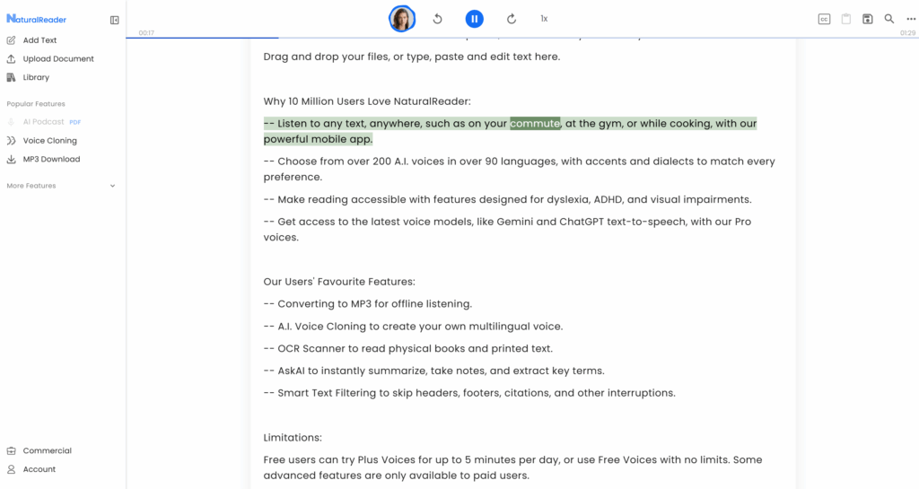 NaturalReader - Best for Accessibility and Multi-Format Flexibility
