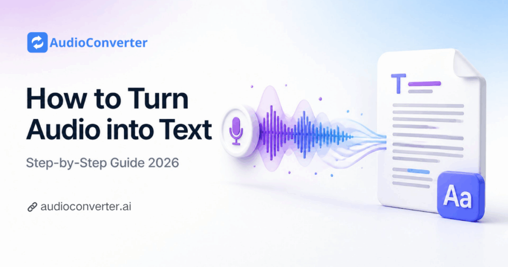 How to Turn Audio into Text: Step-by-Step Guide (2026)