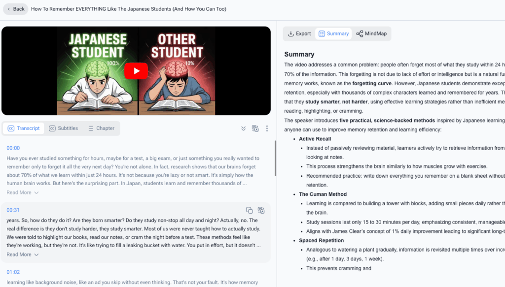 Tool 2: Audio Converter AI – AI-Powered Solution to Extract YouTube Transcript Fast