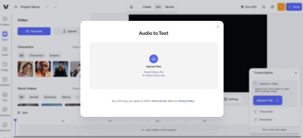 VEED – Browser-Based Multi-Language Support
