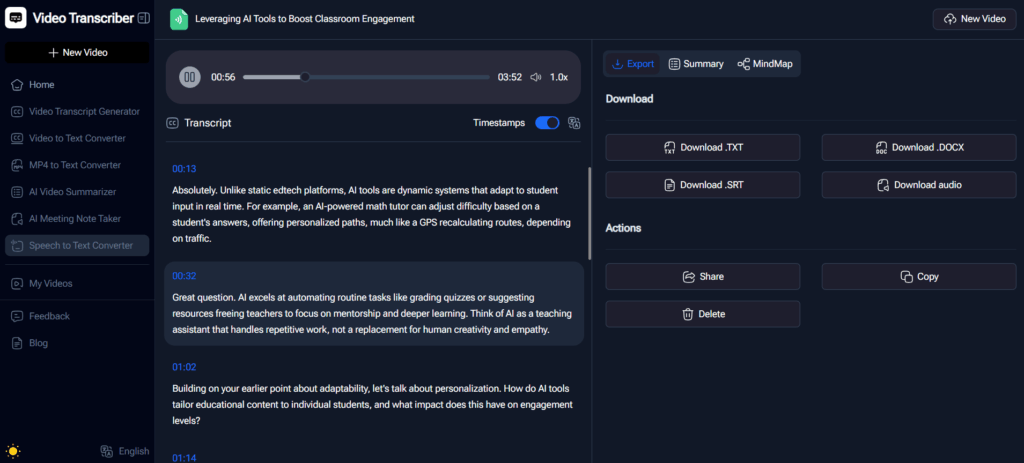 Video Transcriber AI – Seamless Video and Audio Conversion