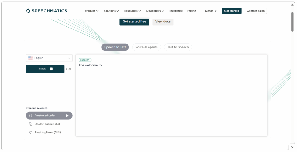 Speechmatics — Enterprise-Grade Precision for Demanding Environments