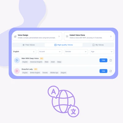Step 2: Select Language and Voice
