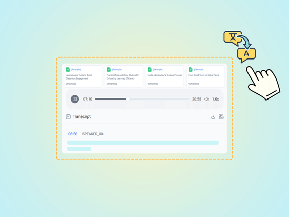 Step 2: Transcribe with AI