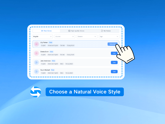 Step 2: Choose a Natural Voice Style