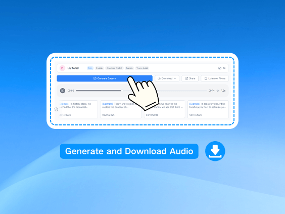 Step 3: Generate and Download Audio