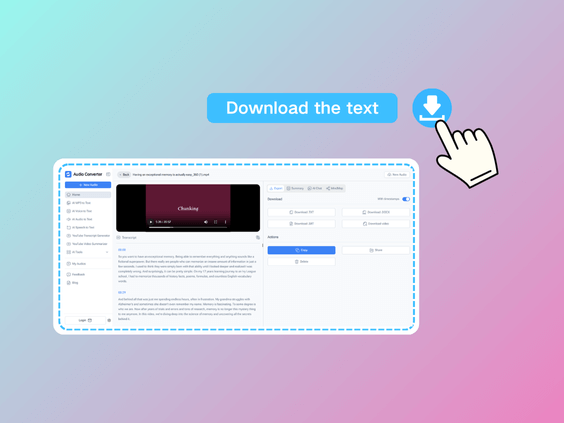 Step 3: Download and Use the Text